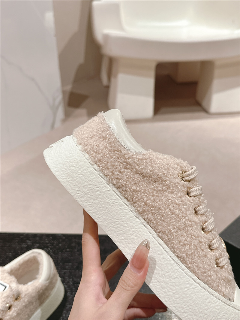 Ch**el wool low top sneakers beige