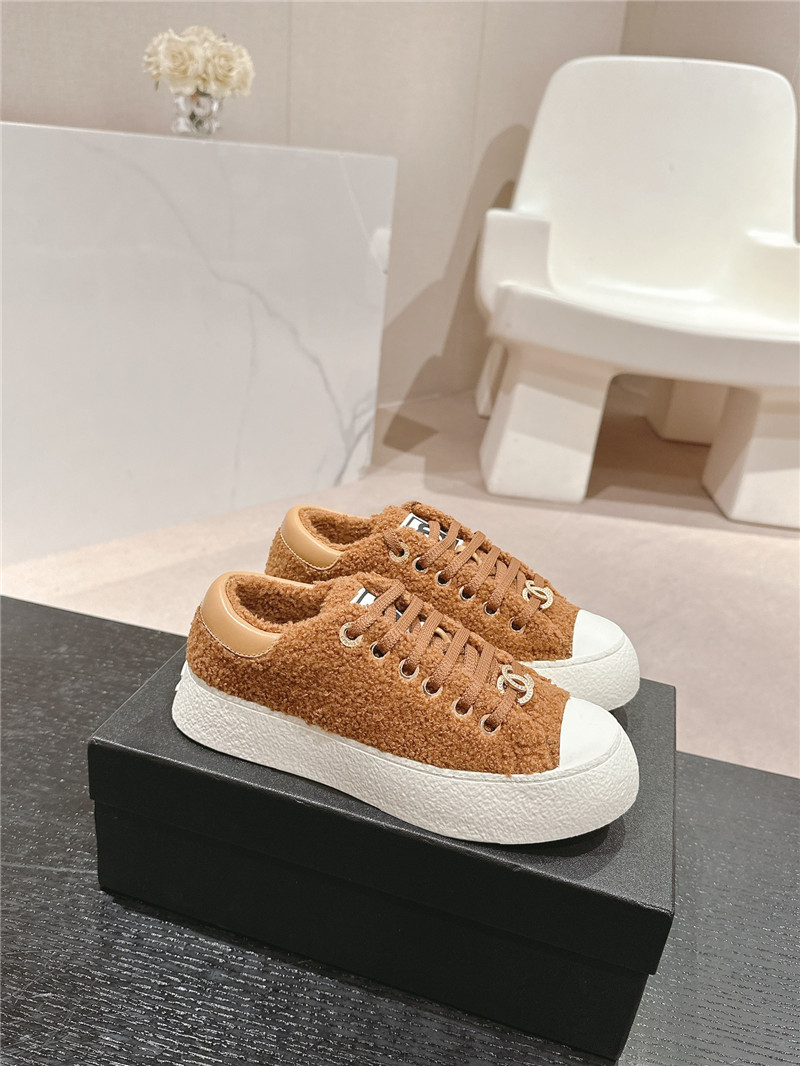 Ch**el wool low top sneakers brown
