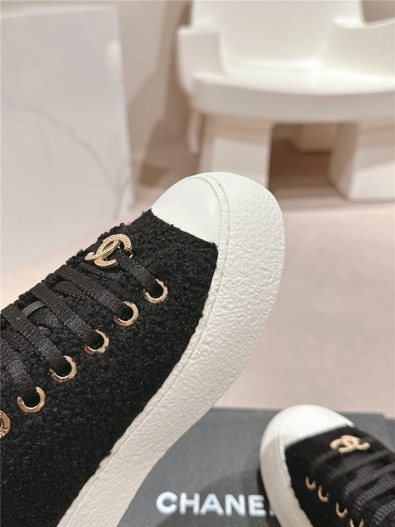 Ch**el wool low top sneakers black