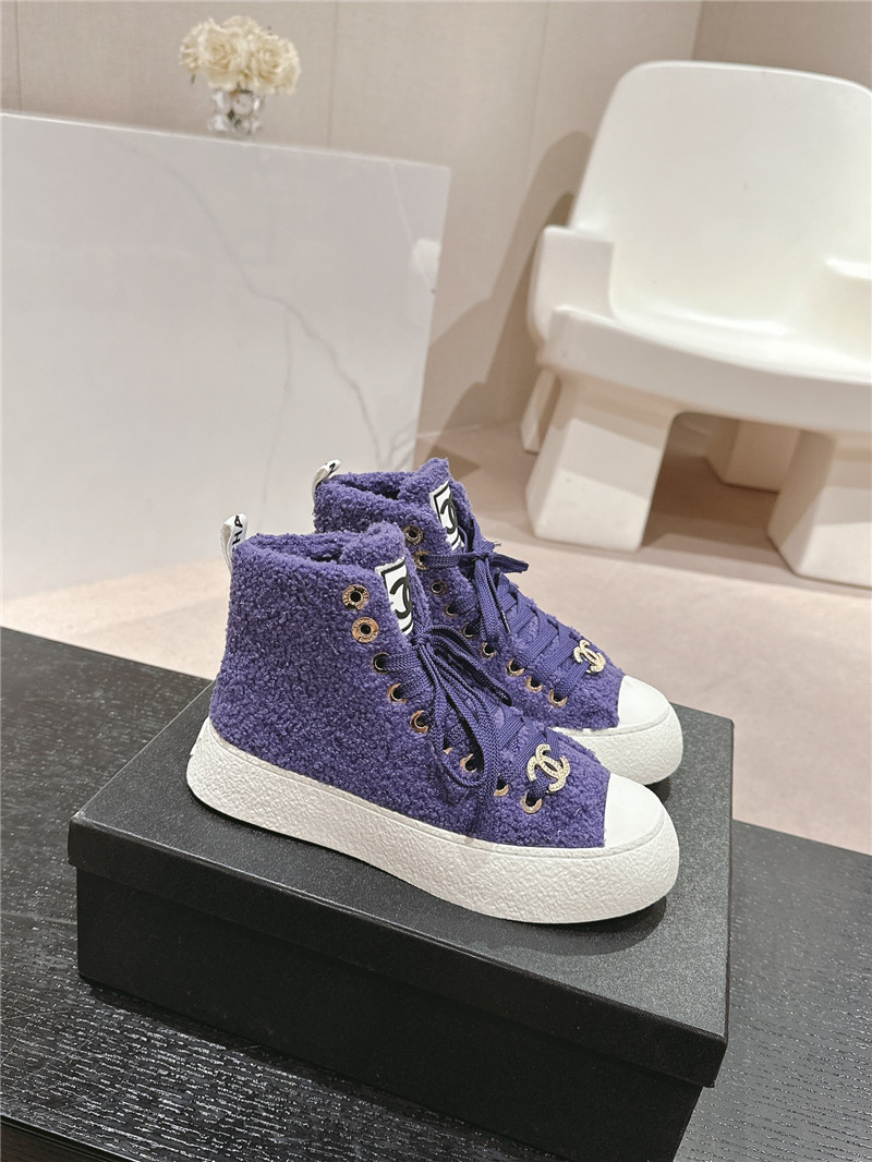 Ch**el high top sneakers purple