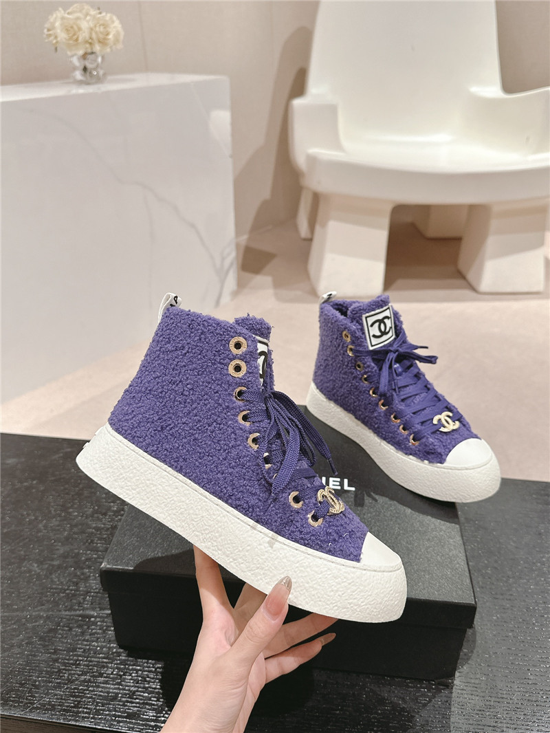 Ch**el high top sneakers purple