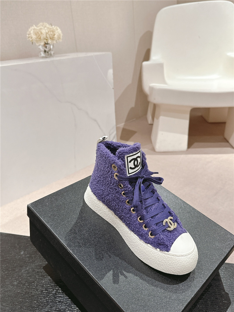 Ch**el high top sneakers purple