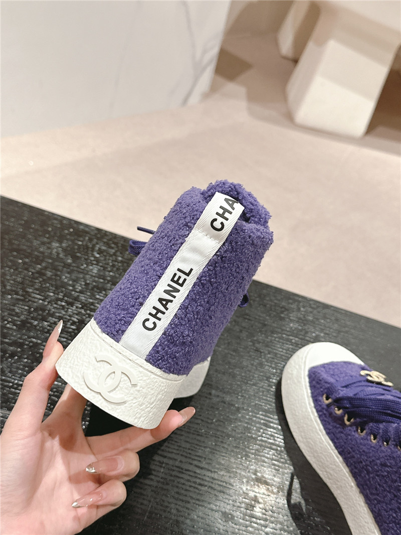 Ch**el high top sneakers purple