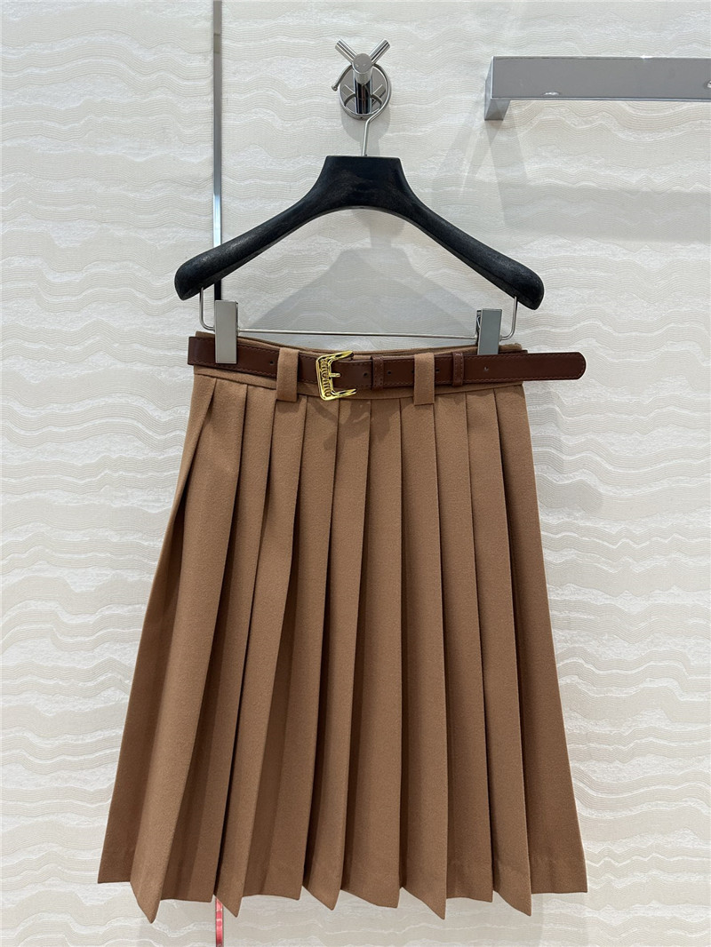 M1um1u midi length pleated skirt