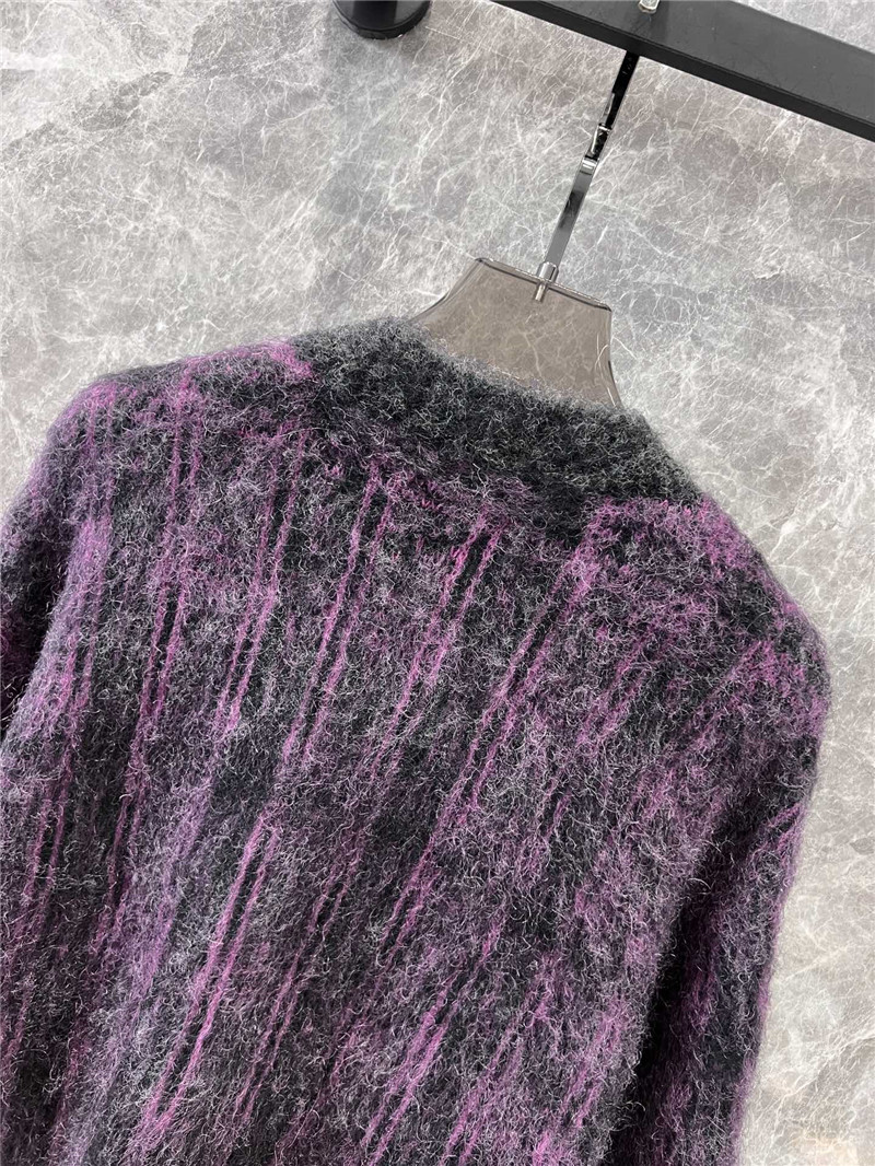 A1exa*der wang plaid mohair cardigan purple