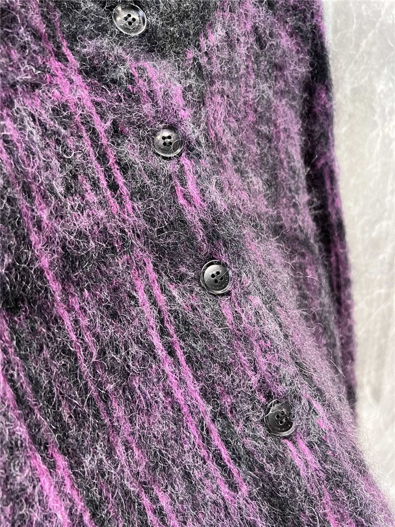 A1exa*der wang plaid mohair cardigan purple