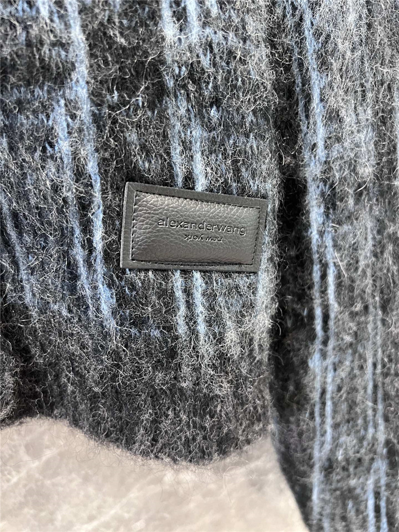 A1exa*der wang plaid mohair cardigan grey