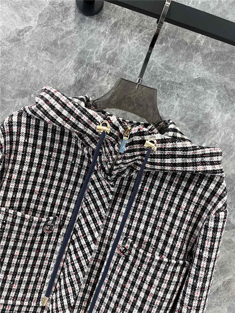 Ch**el drawstring hooded jacket