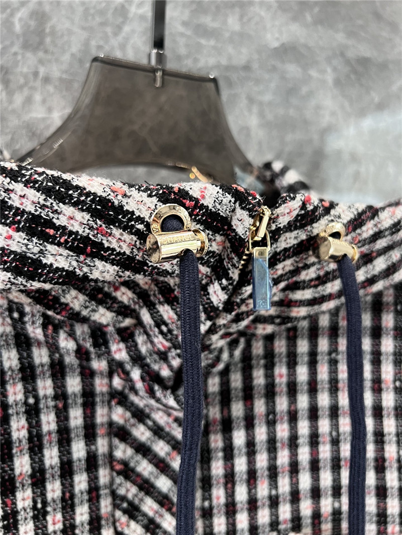 Ch**el drawstring hooded jacket