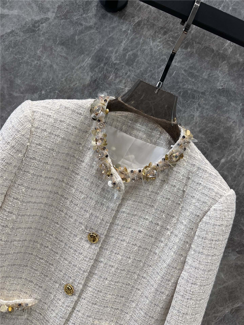 M1um1u coarse floral jacket + skirt set