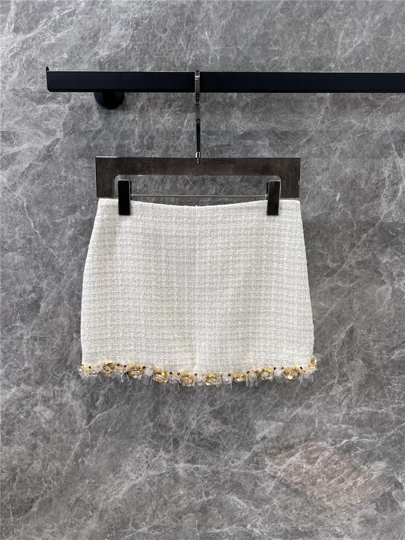 M1um1u coarse floral jacket + skirt set