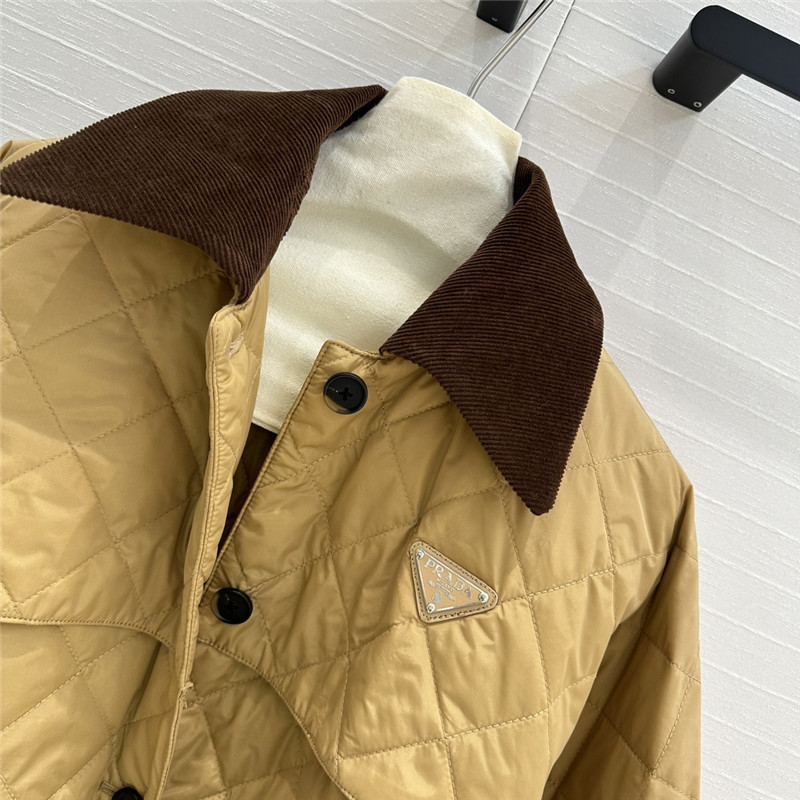 pra*a D1am0nd quilted trench coat