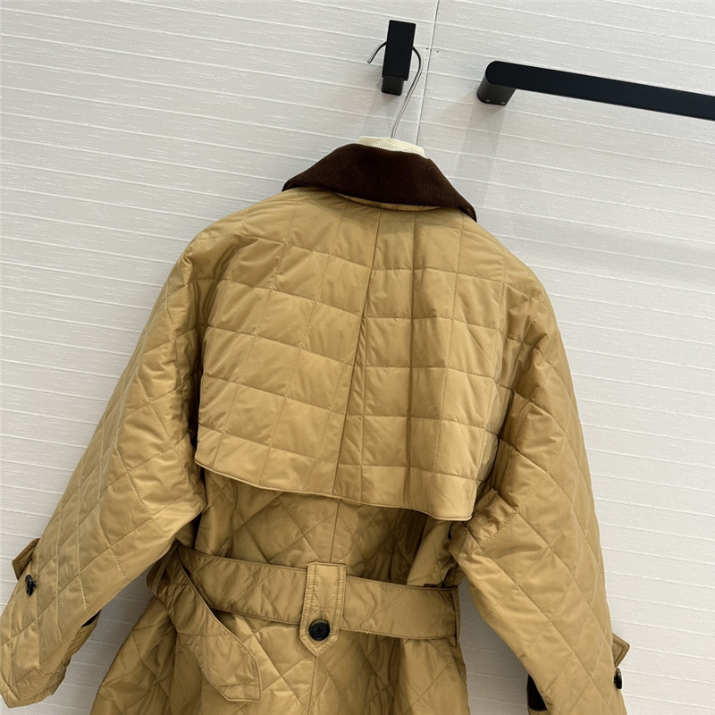 pra*a D1am0nd quilted trench coat