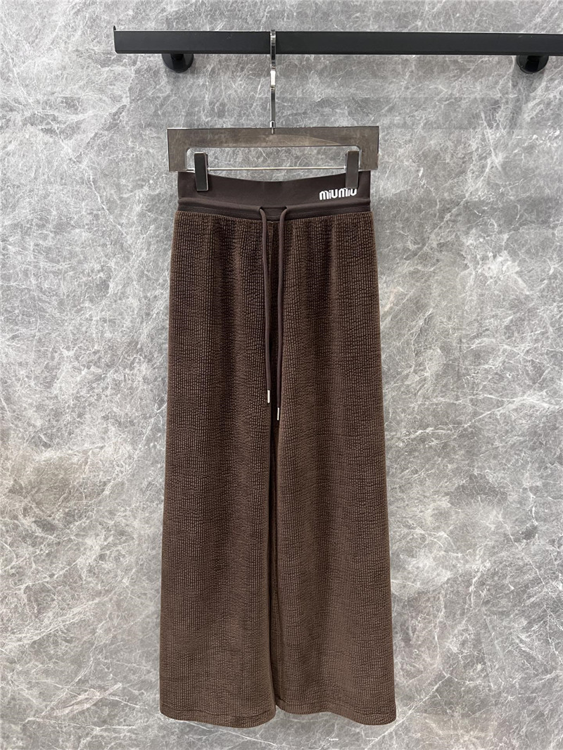 M1um1u wide-leg straight casual pants