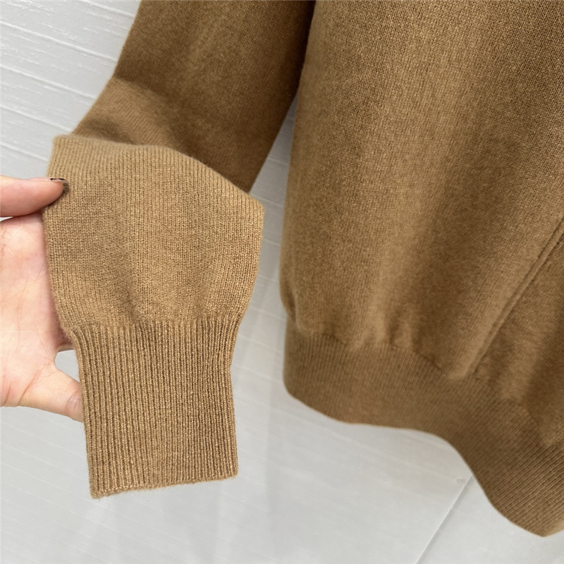 Sa1nt Lau*nt brown cashmere turtleneck sweater