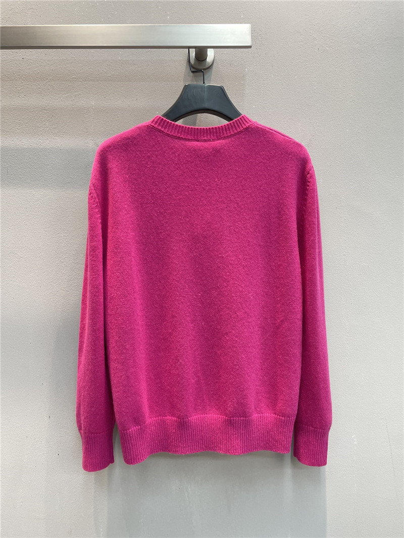 Ch**el sequin embroidered wool sweater in pink