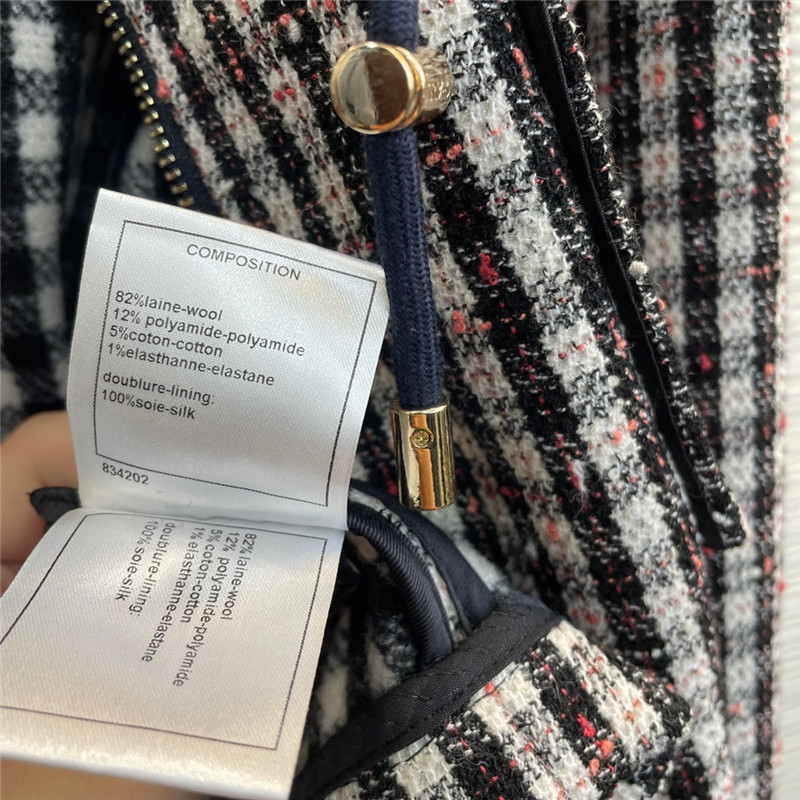 Ch**el plaid hooded jacket