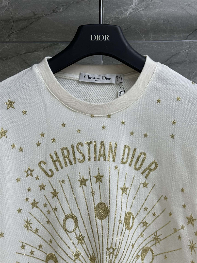 D10r starry cotton sweatshirt white