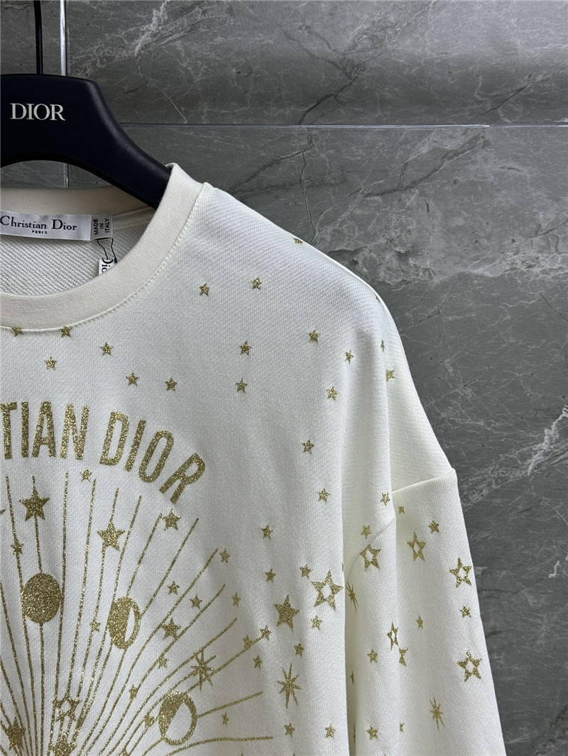 D10r starry cotton sweatshirt white