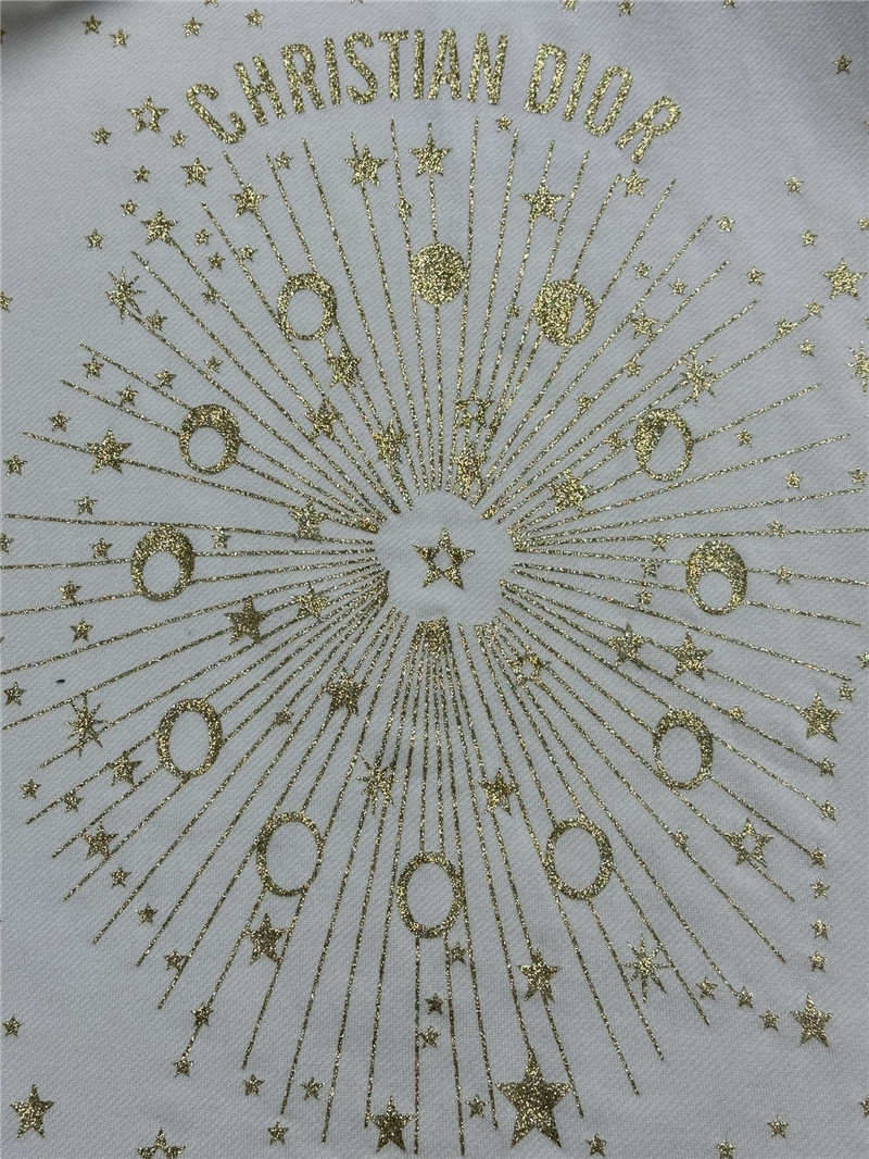 D10r starry cotton sweatshirt white