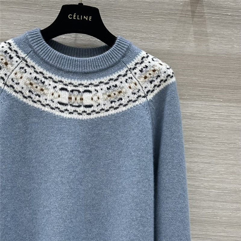 Ce1i*e triomphe fair isle wool sweater blue