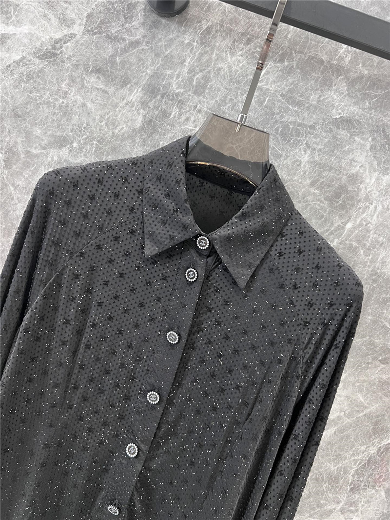 Ch**el lapel long sleeve shirt