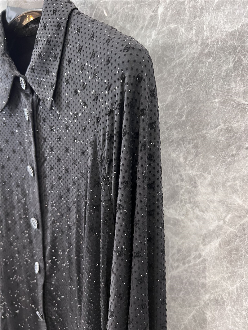 Ch**el lapel long sleeve shirt