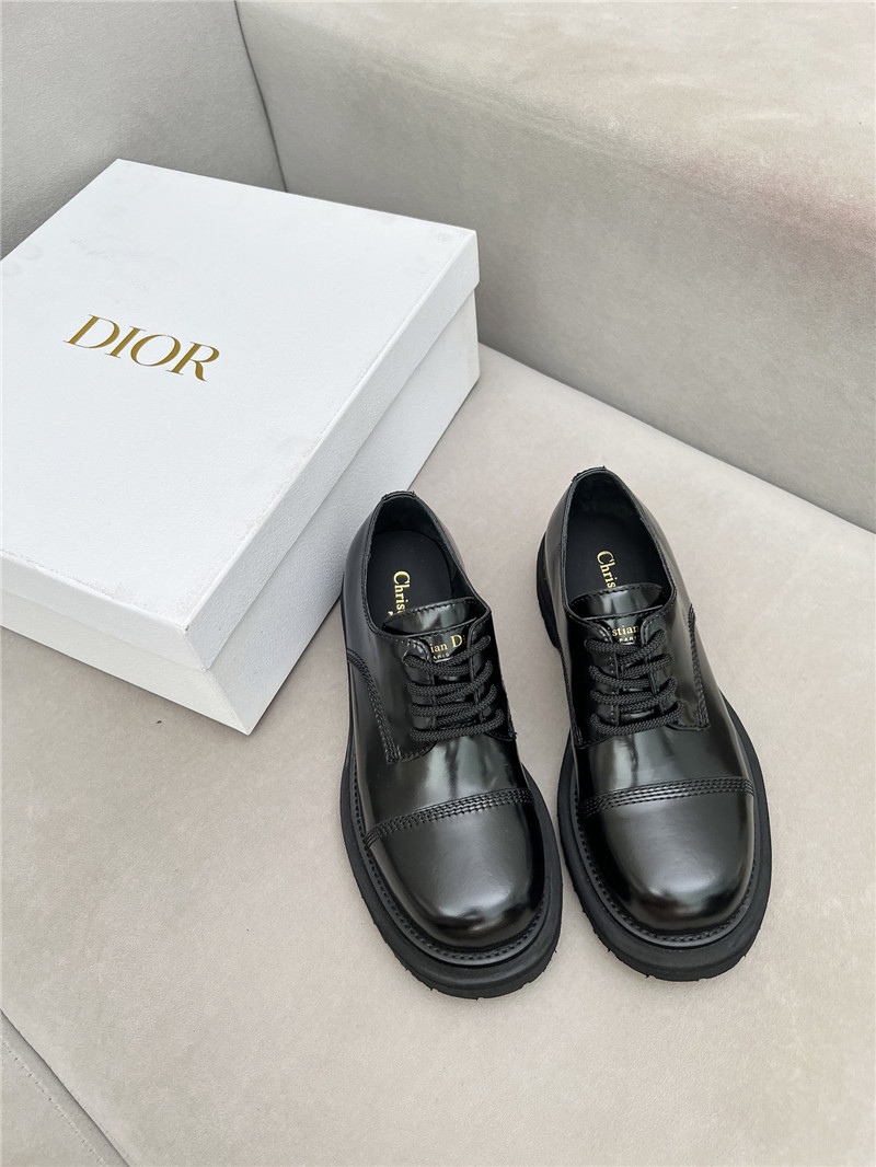 D10r carlo derby black calfskin shoes
