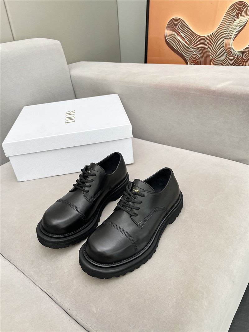 D10r carlo derby black smooth leather shoes
