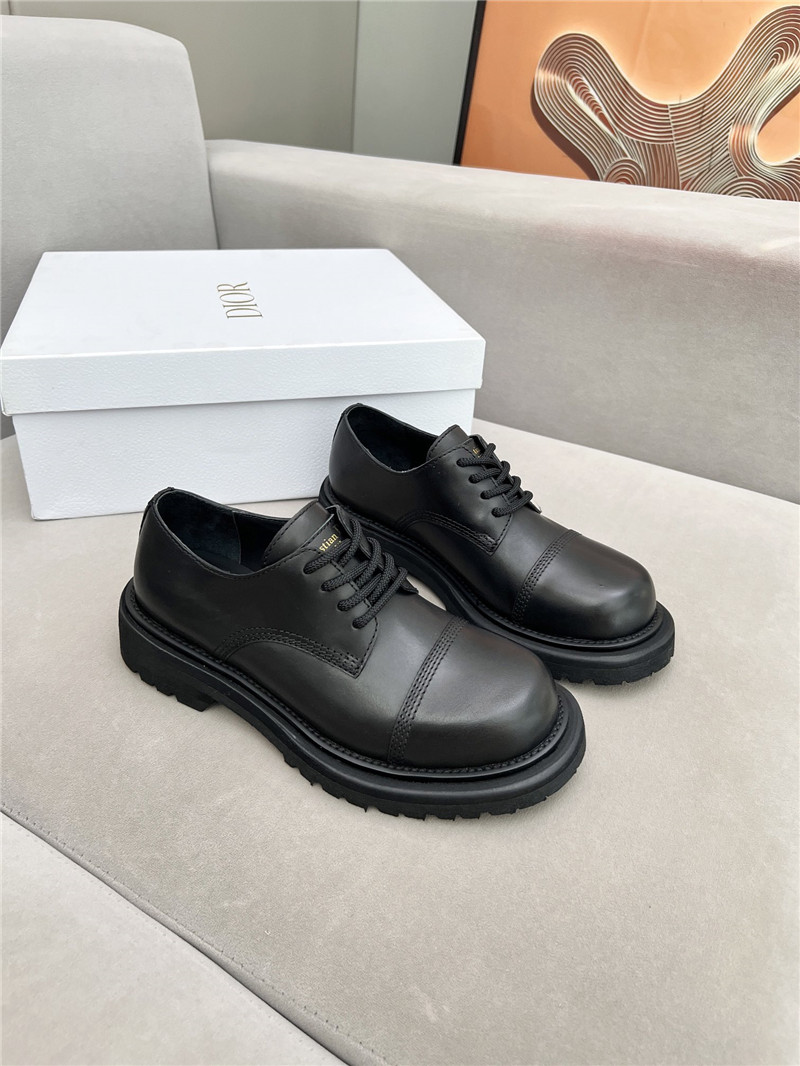 D10r carlo derby black smooth leather shoes