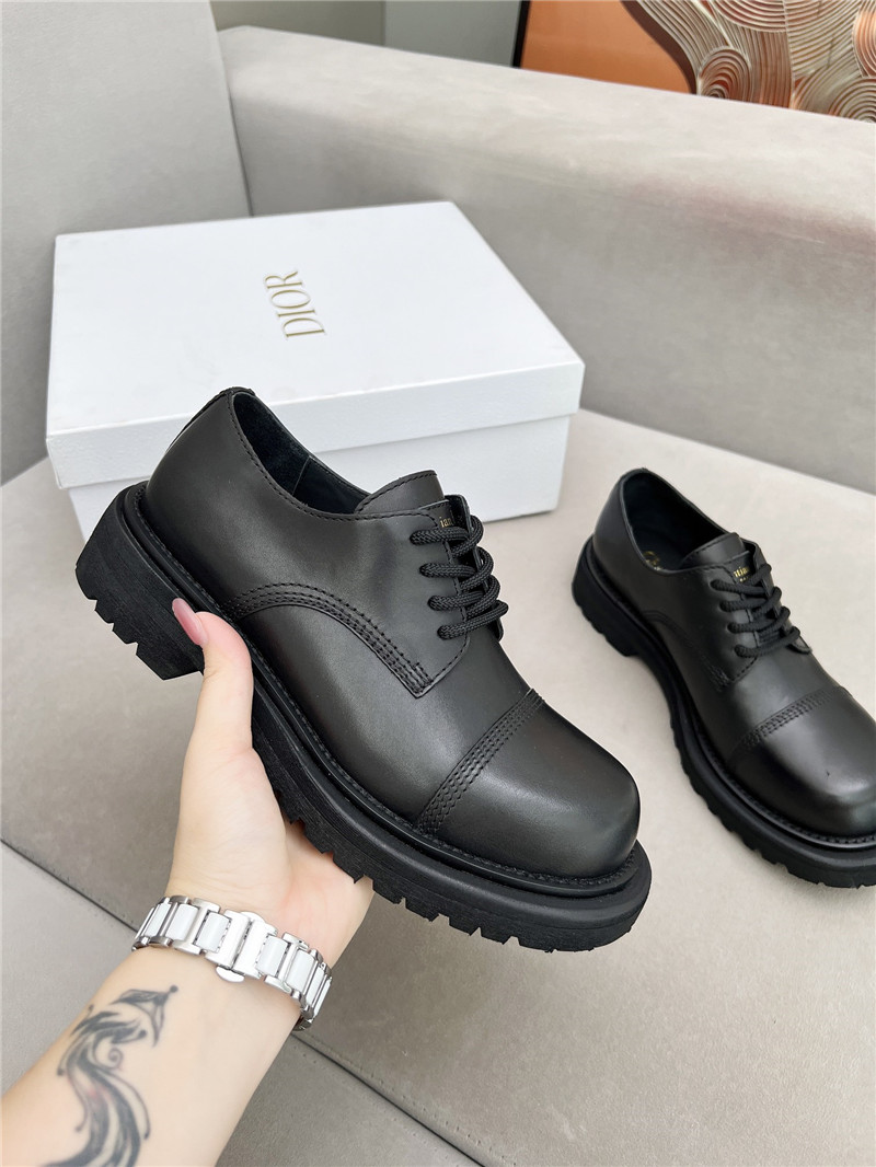 D10r carlo derby black smooth leather shoes