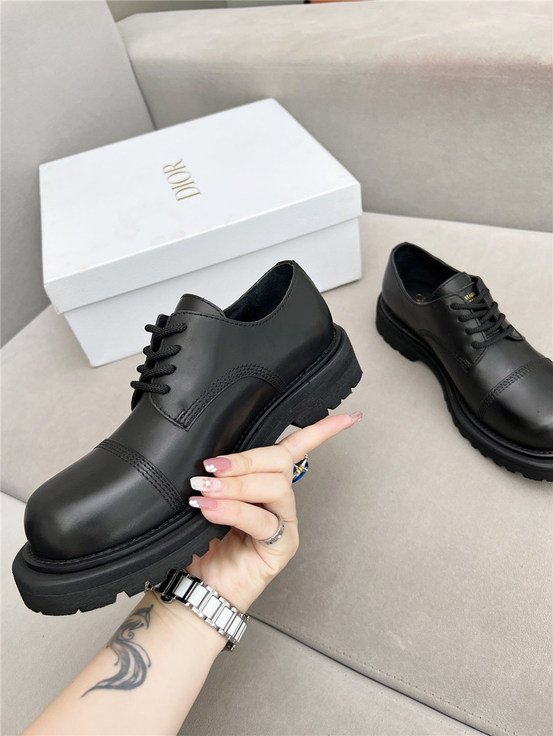 D10r carlo derby black smooth leather shoes