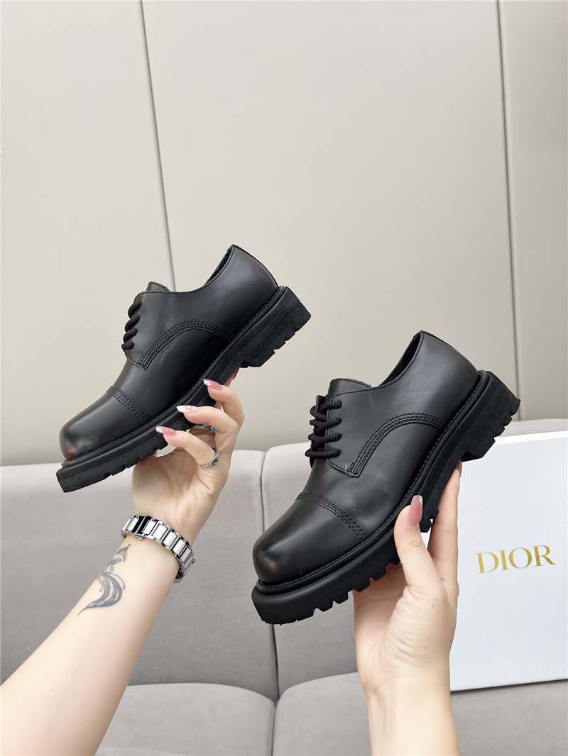 D10r carlo derby black smooth leather shoes