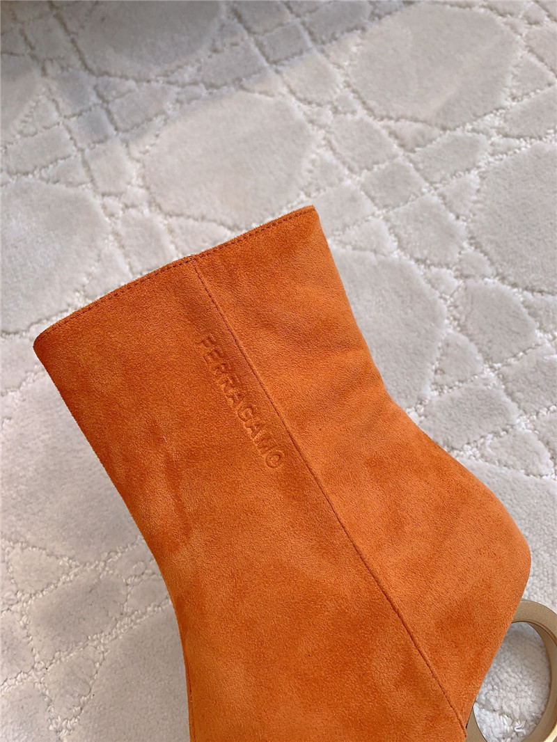 Ferragamo Elina Suede Ankle Boots