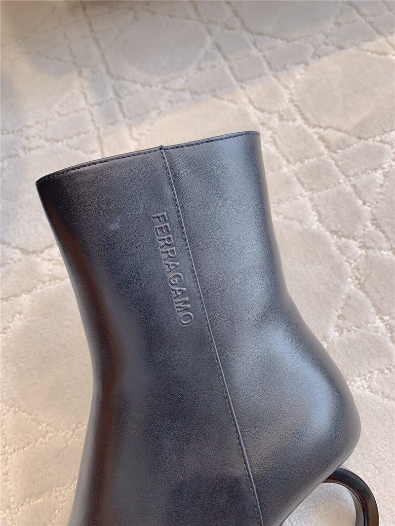 Ferragamo Elina Leather Ankle Boots