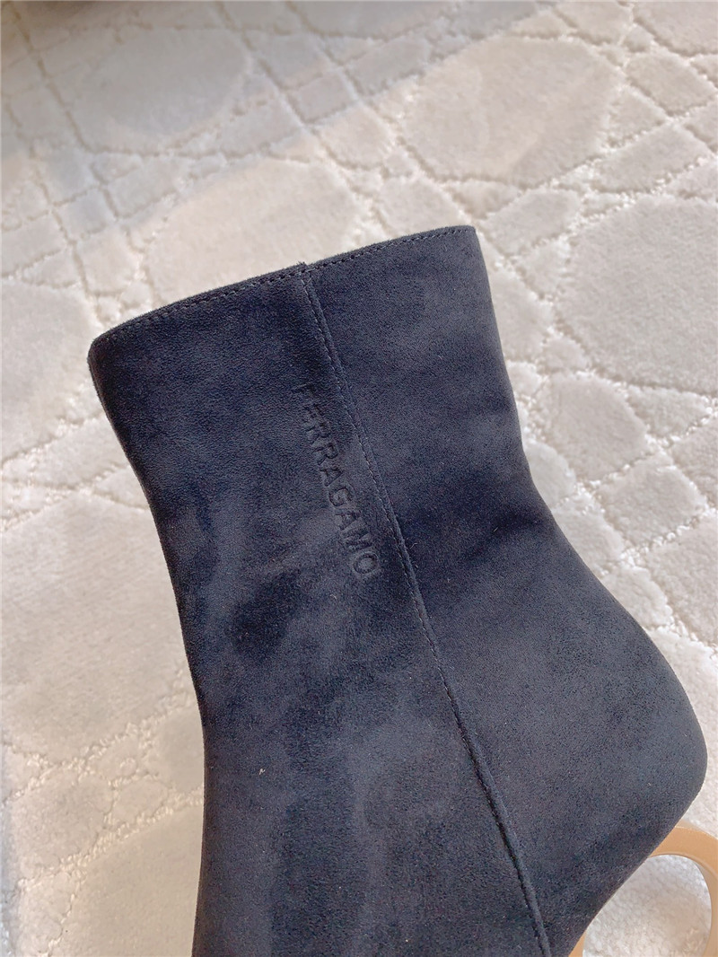 Ferragamo Suede Elina Ankle Boots