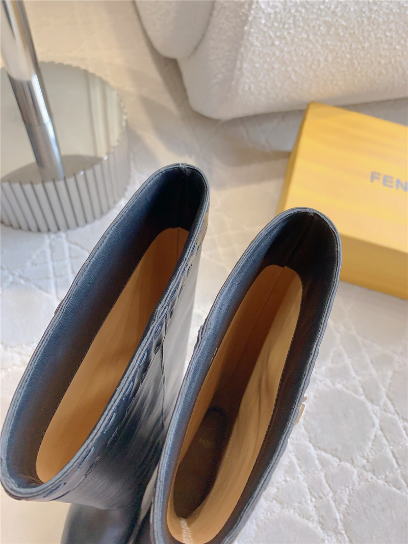 F**di leather knee-high boots