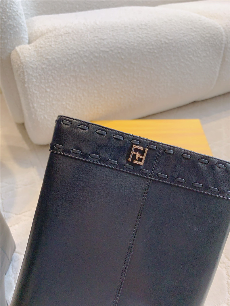 F**di leather knee-high boots