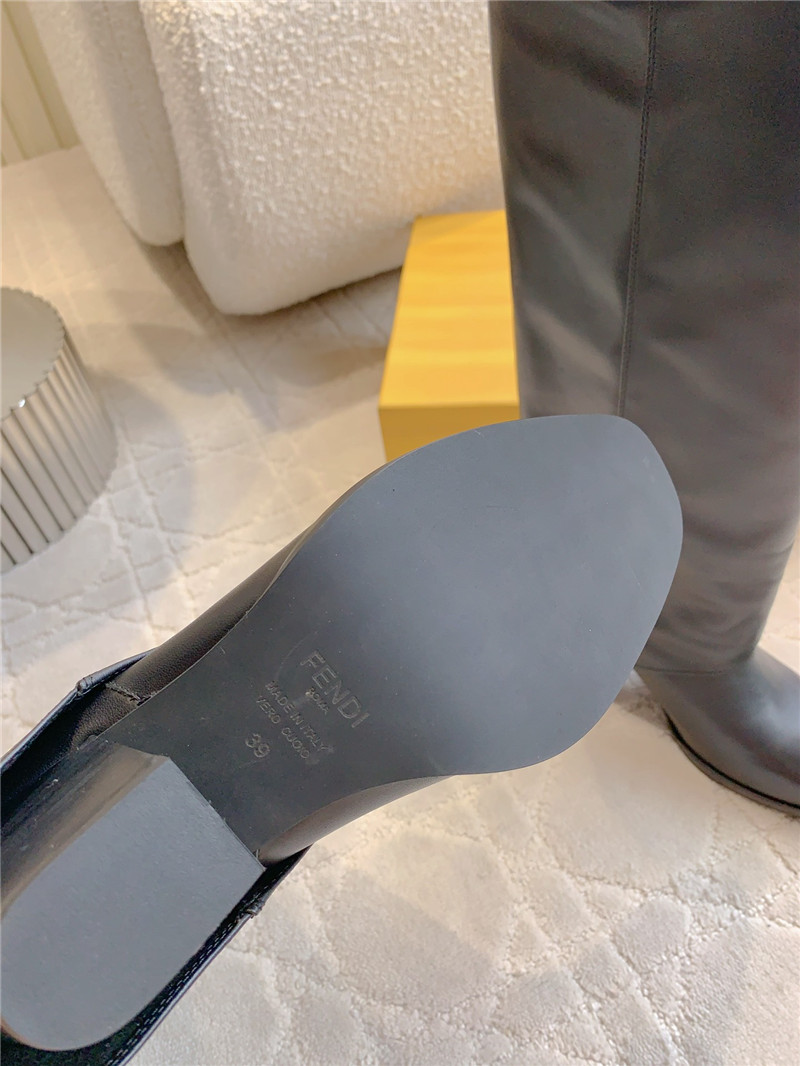 F**di leather knee-high boots