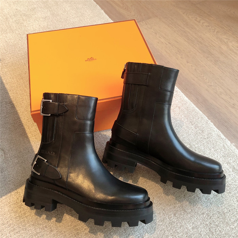 H**me5 jaimy black calfskin ankle boots