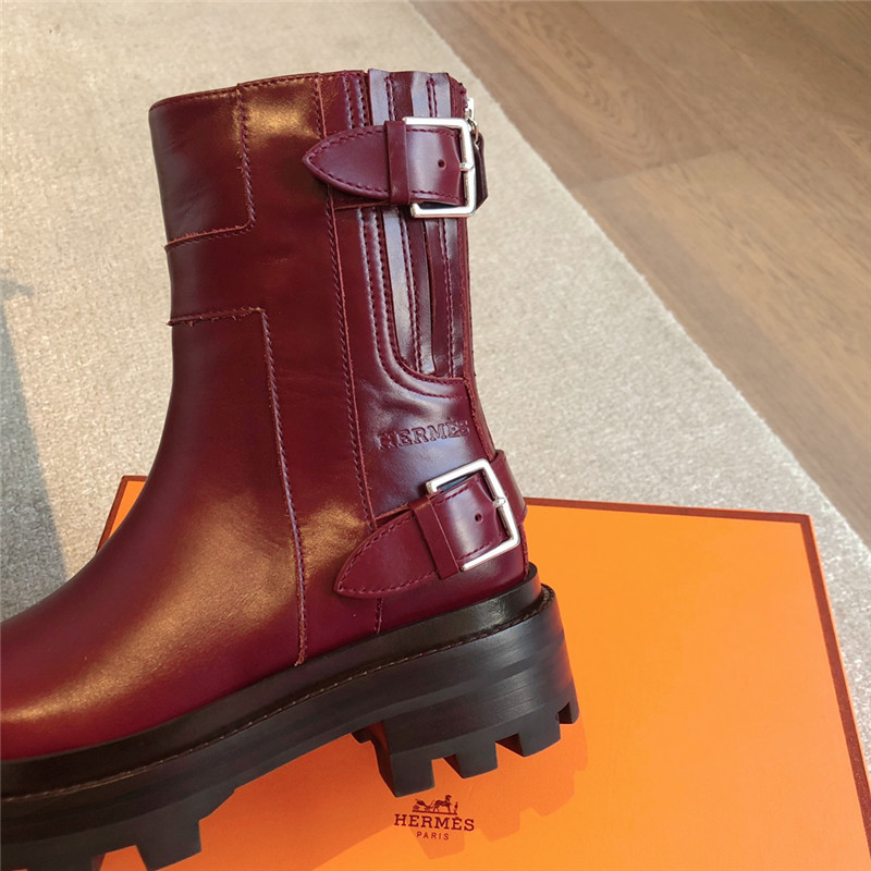 H**me5 jaimy burgundy ankle boots