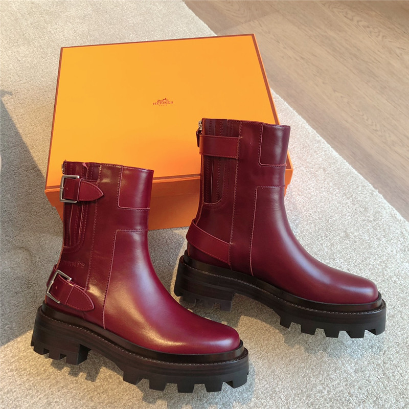H**me5 jaimy burgundy ankle boots