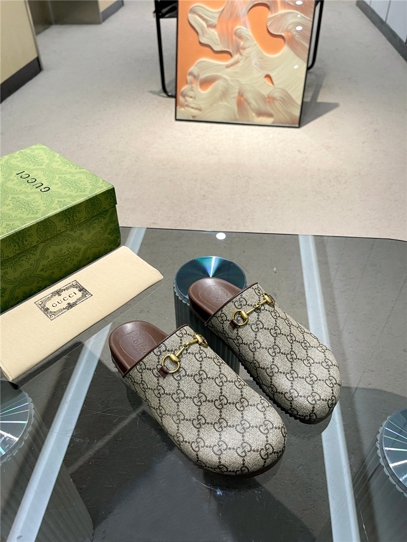 Gvc*1 horsebit mule grey gg print