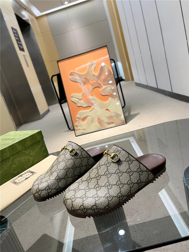 Gvc*1 horsebit mule grey gg print