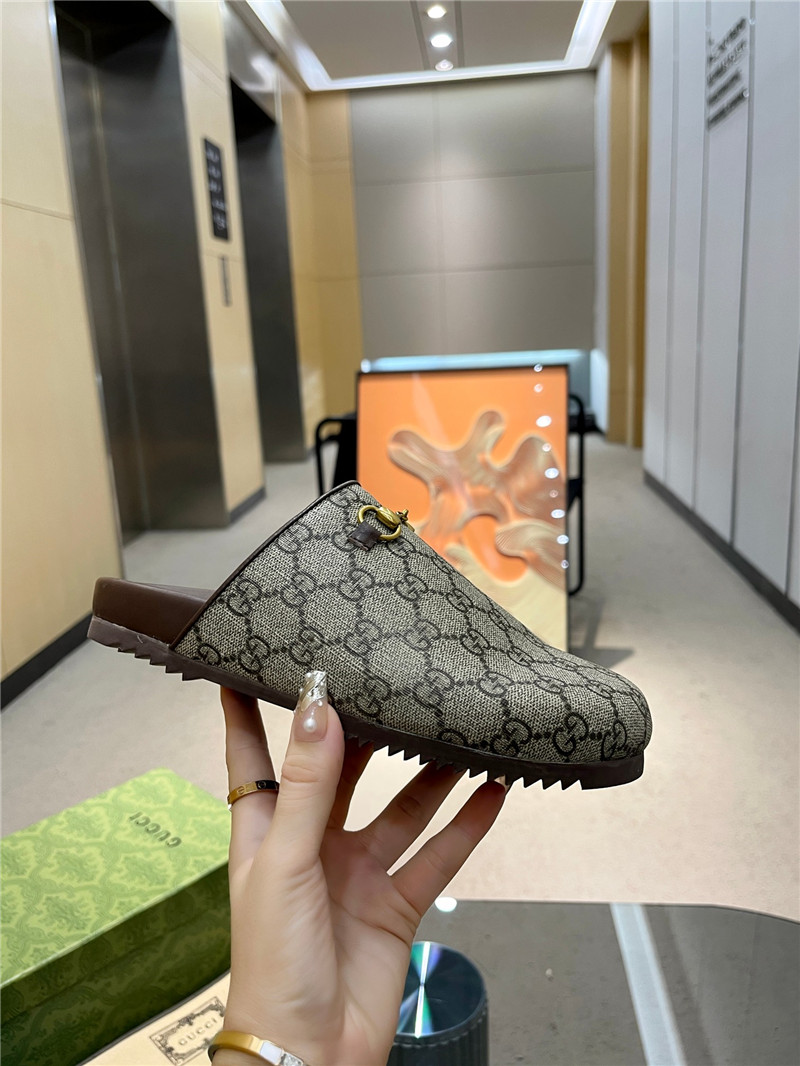 Gvc*1 horsebit mule grey gg print