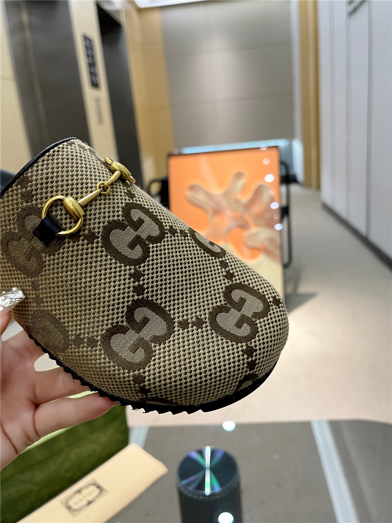 Gvc*1 horsebit mule beige gg print