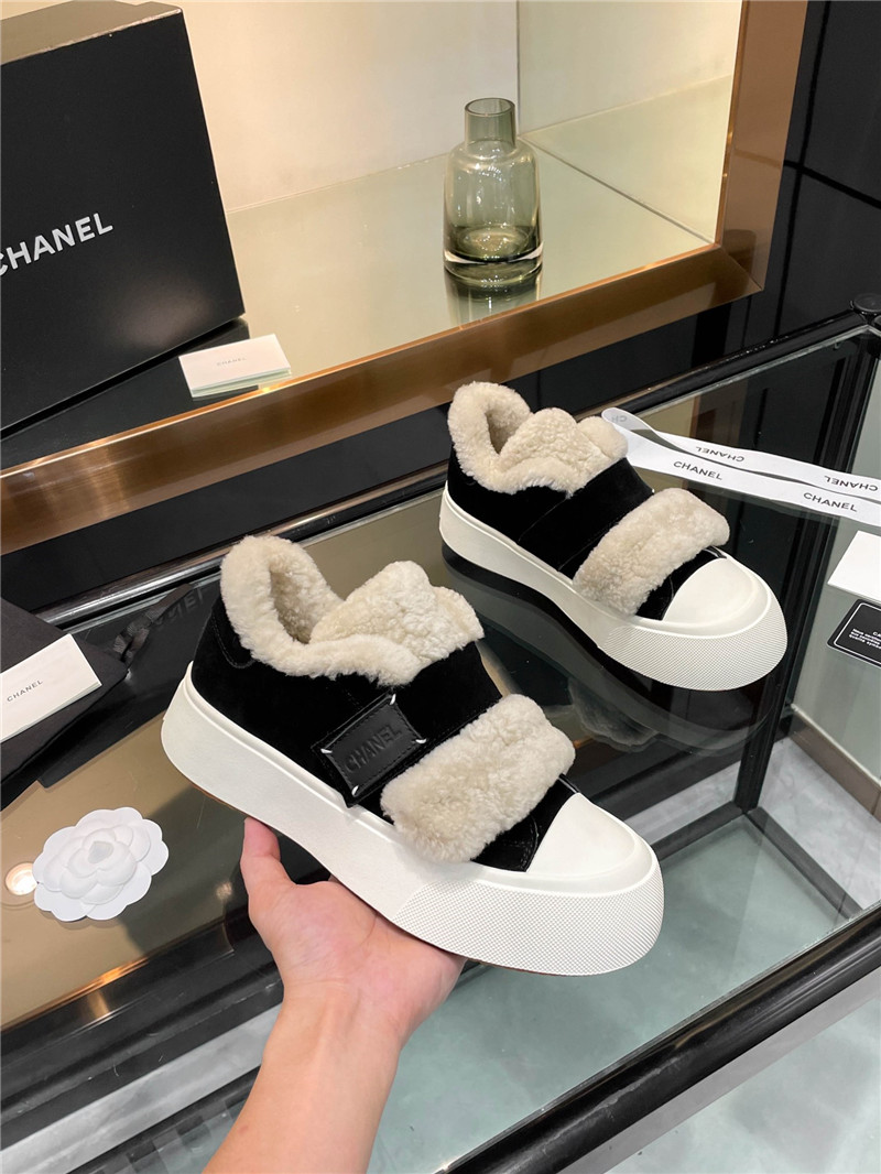 Ch**el velcro winter platform sneakers