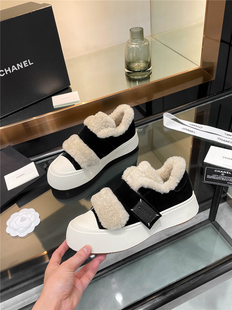 Ch**el velcro winter platform sneakers