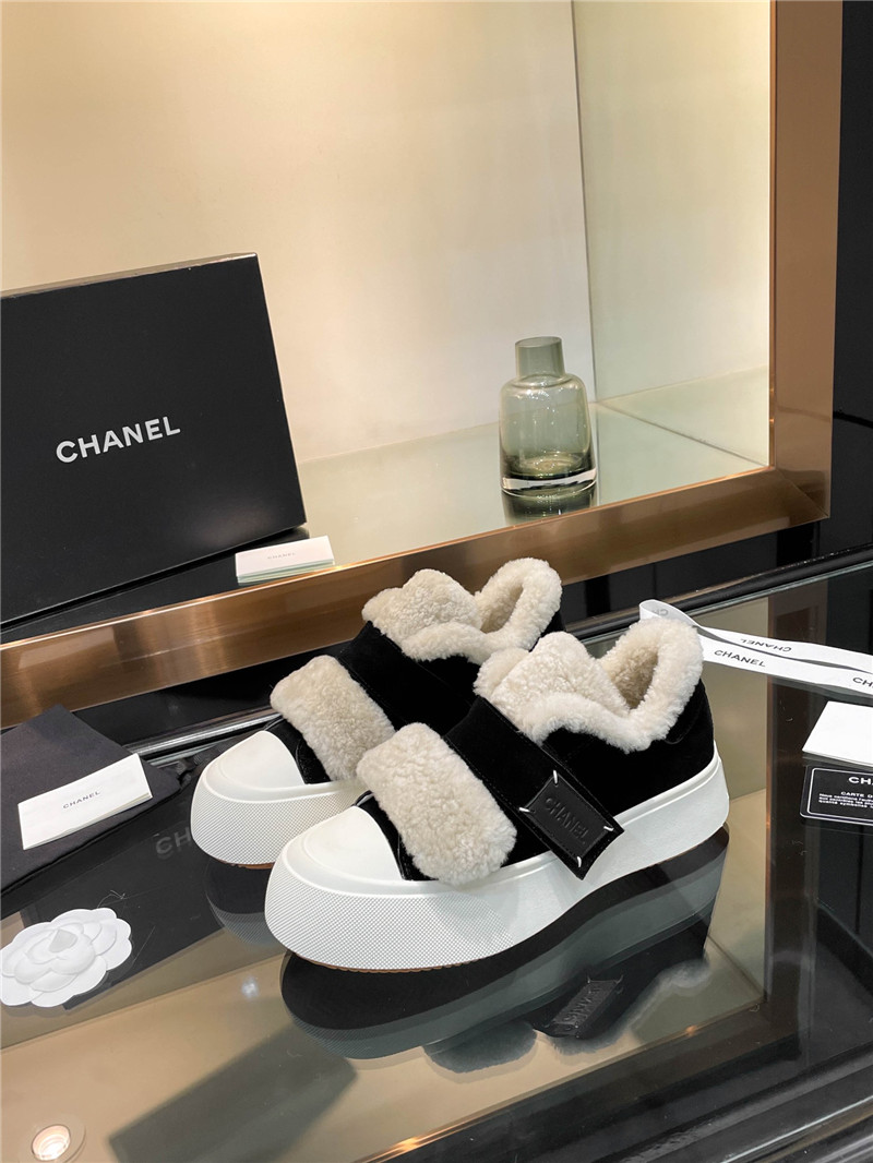 Ch**el velcro winter platform sneakers