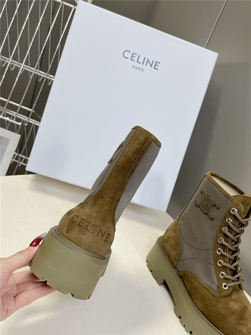 Ce1i*e suede bulky lace-up boots